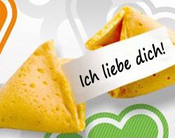 Glückskeks mit Ich liebe dich!