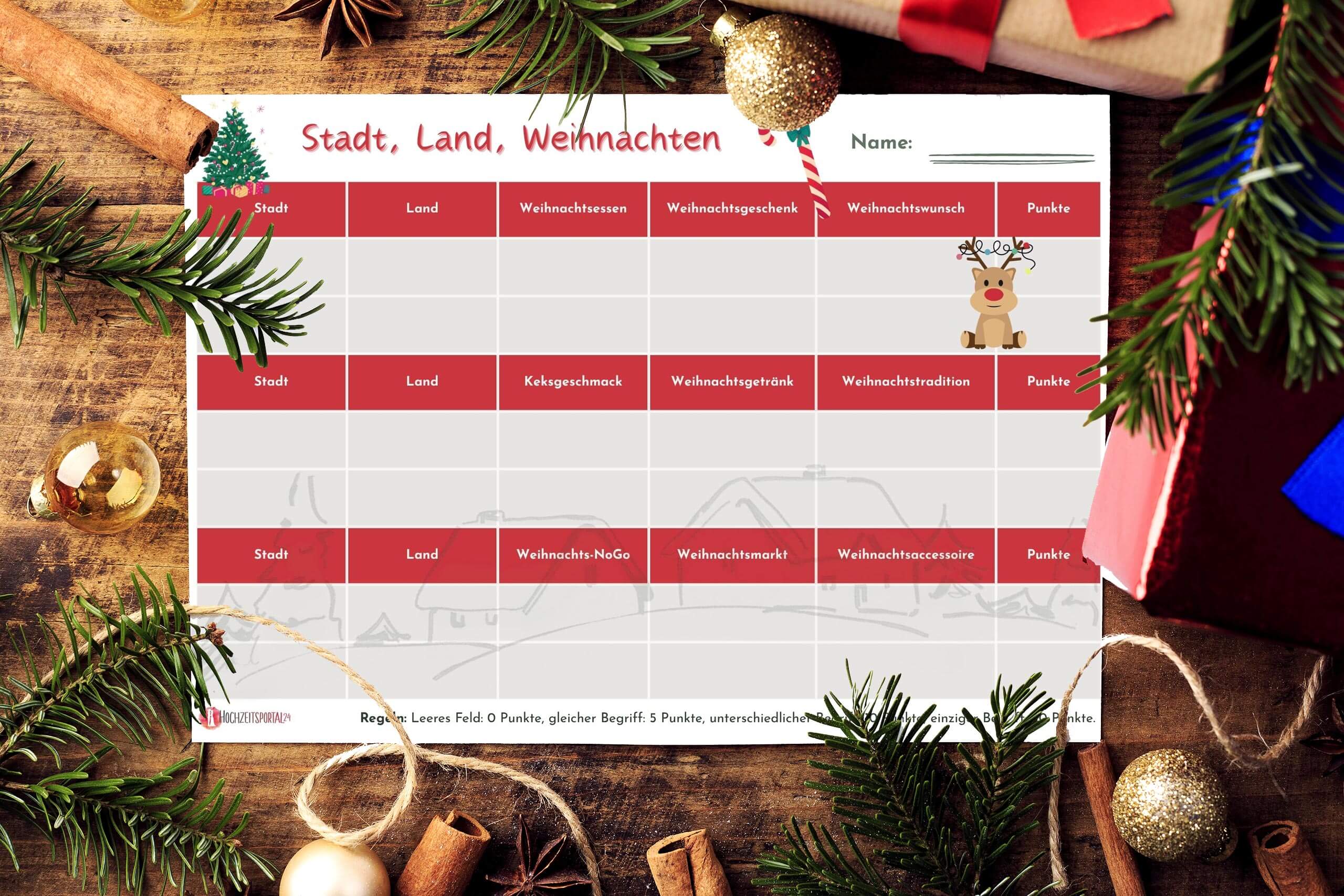 Stadt Land Weihnachten