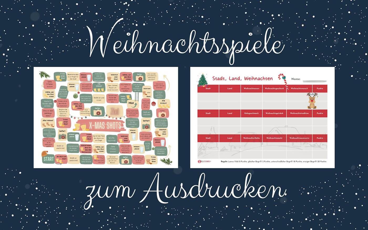 Weihnachtsspiel zum Ausdrucken