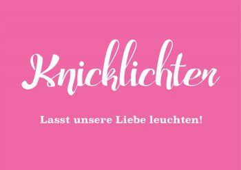 Knicklichter Vorlage Schild