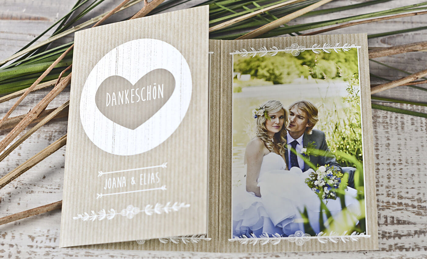 Dankeskarten Hochzeit Große Übersicht mit Tipps zu Text &amp; Gestaltung!