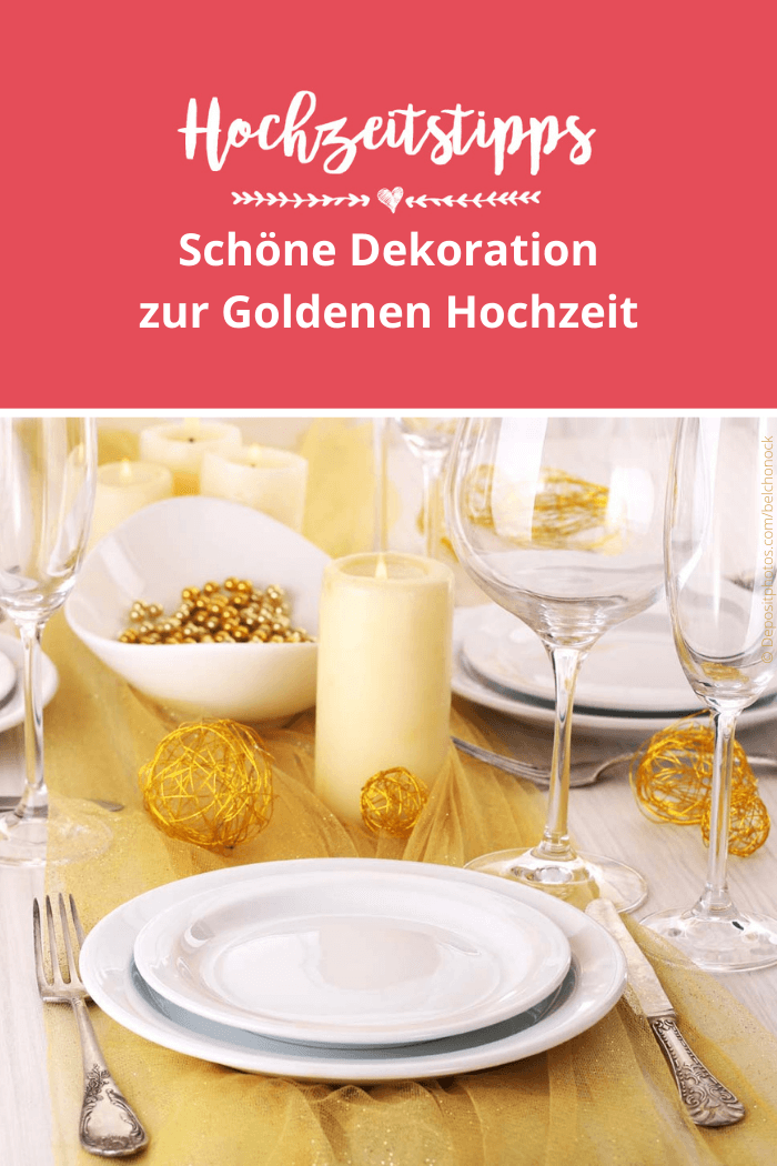 Tischdeko für Goldene Hochzeit