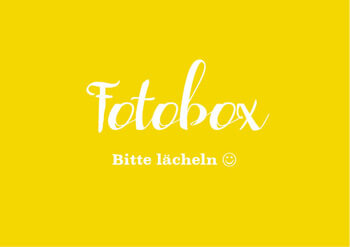 Schild Fotobox