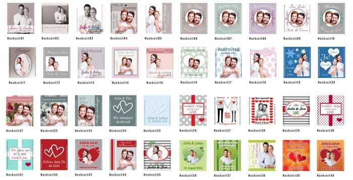 Hochzeitsschnaps und Hochzeitslikör mit eigenem Etikett als tolles