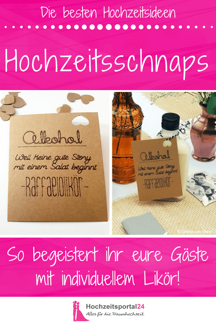 Schnaps personalisiert Hochzeit