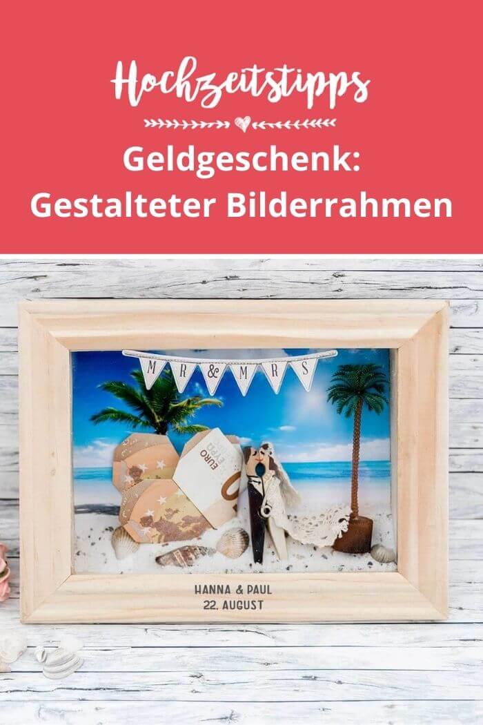 Geldgeschenk im Bilderrahmen