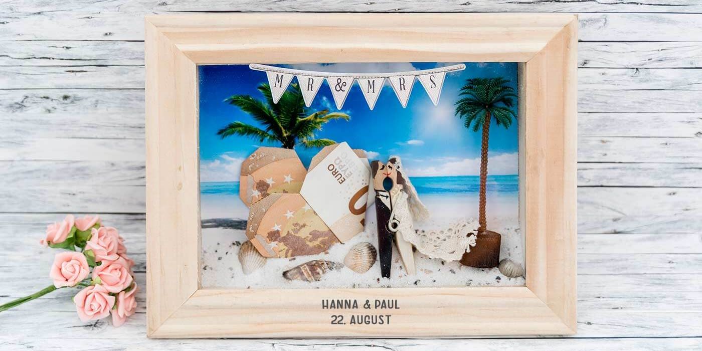 Wunderbar Geldgeschenk Im Bilderrahmen Hochzeit Ebenbild