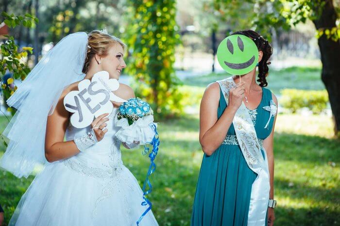 Fotobooth zur grünen Hochzeit