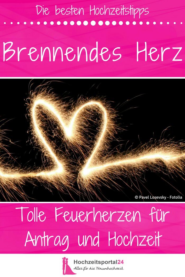 Brennendes Herz für die Hochzeit