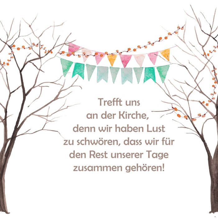 Hochzeitseinladung TextVorlagen und Beispiele große Übersicht