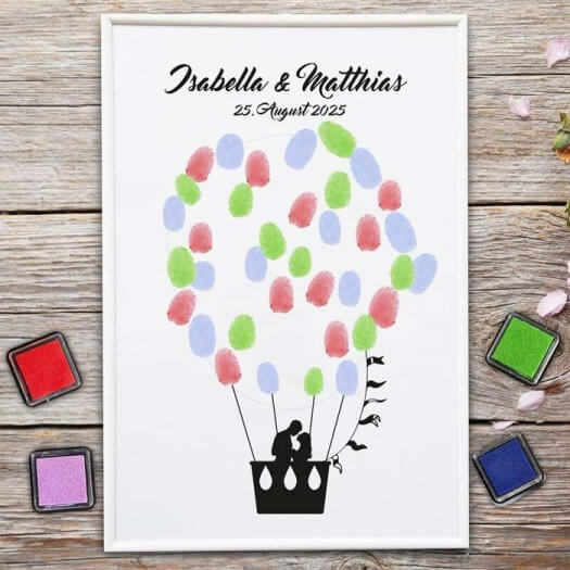 FingerabdruckLeinwand Die schönsten Motive für die Leinwand zur Hochzeit