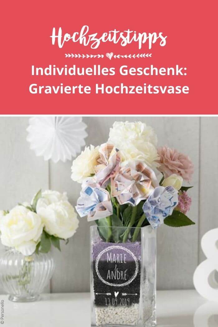 Vase mit Gravur