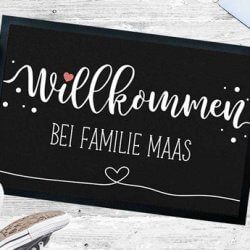 Personalisierte Fußmatte Familie