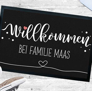 Fußmatte bedrucken Hochzeit