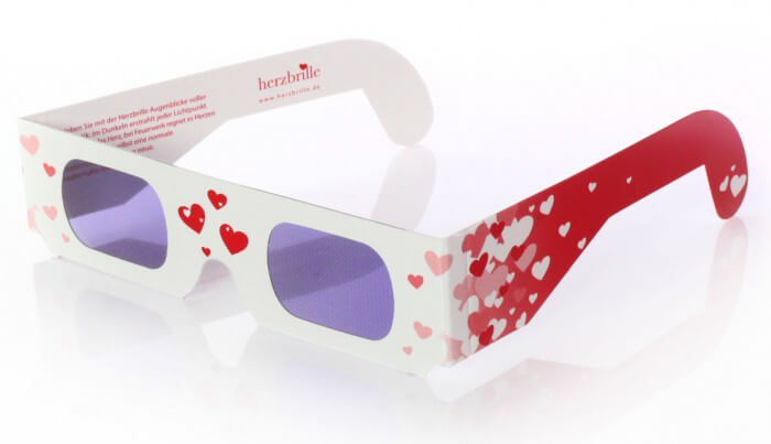 Herzbrille zur Hochzeit