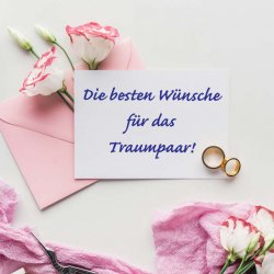 Glückwünsche zur Hochzeit