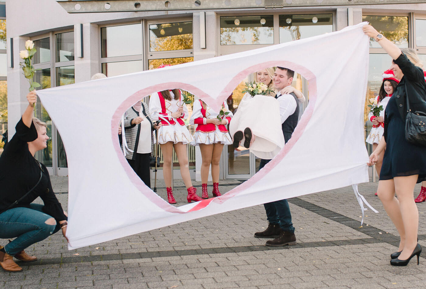 Hochzeitsherz zum Ausschneiden