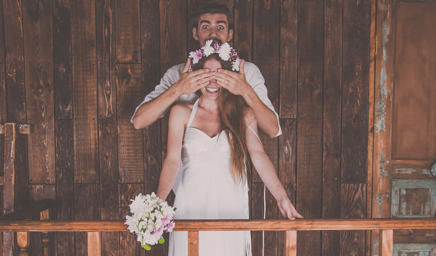 Überraschung zur Hochzeit von eltern, Familie und Freunden