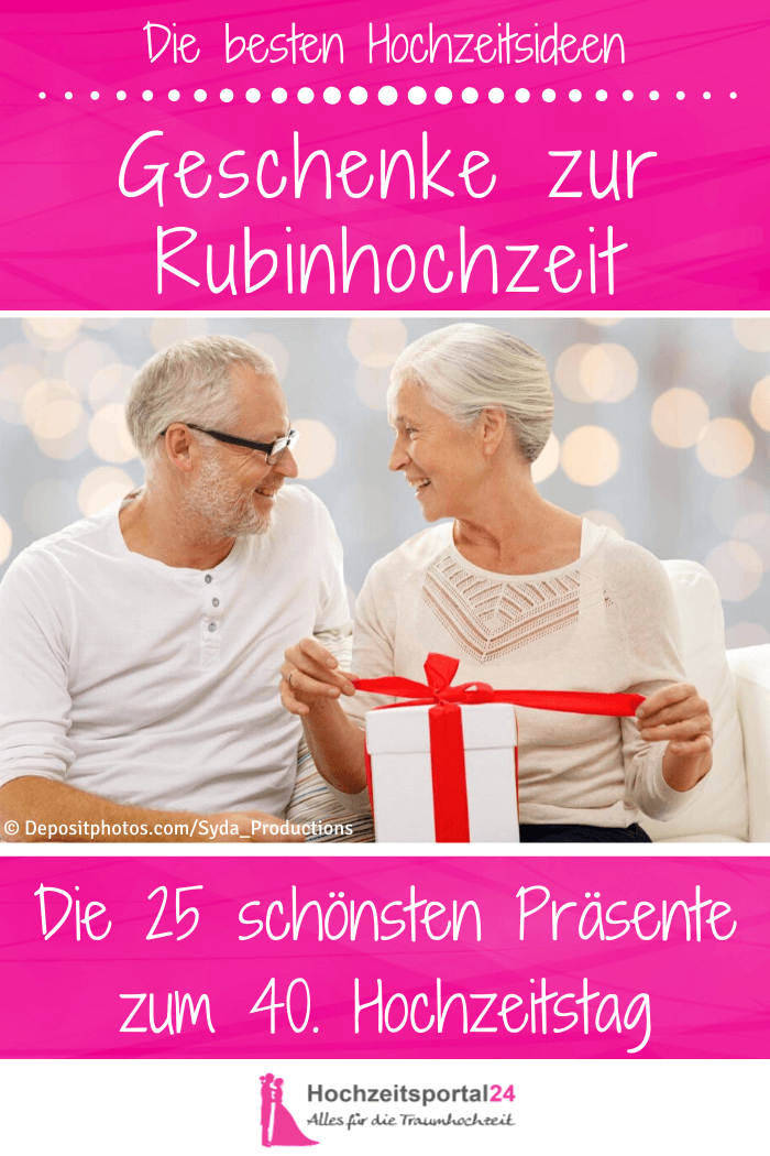 Geschenkideen Rubinhochzeit