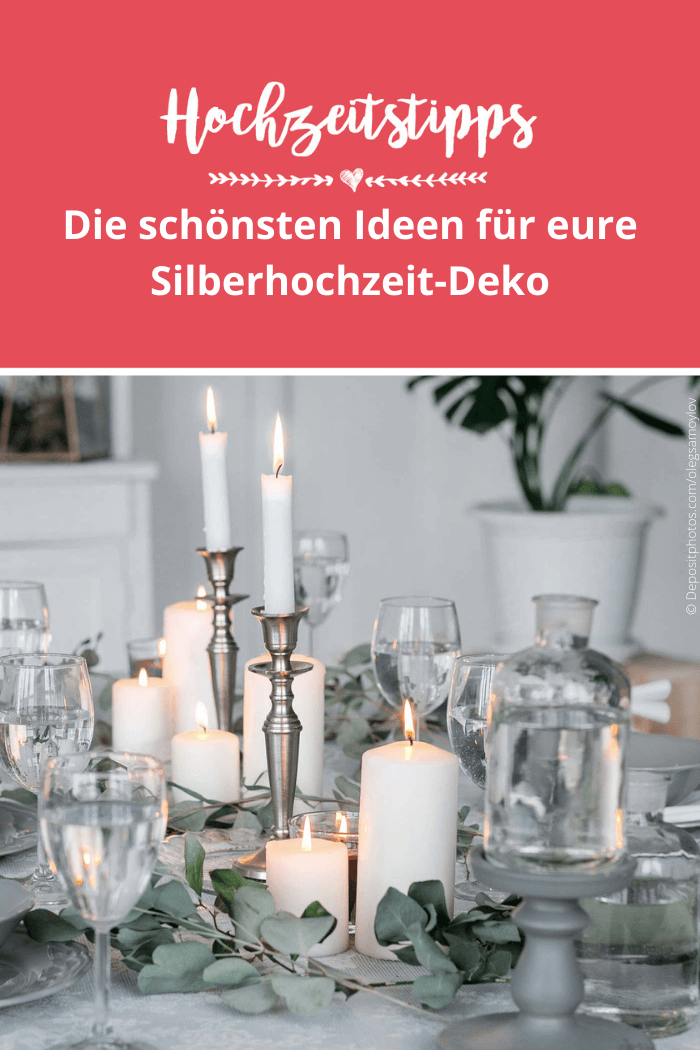 Dekoration Silberhochzeit