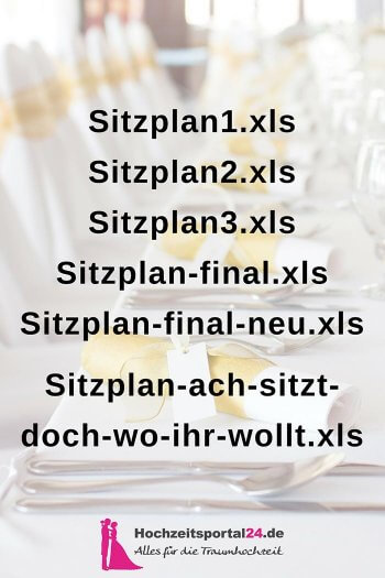 Sitzplan erstellen