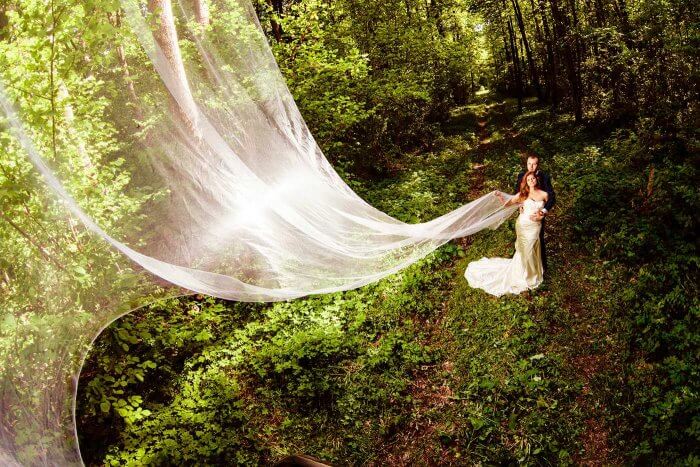 Fotoshooting Brautkleid zerstören