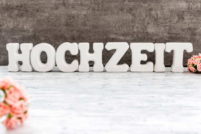 Hochzeit Buchstaben