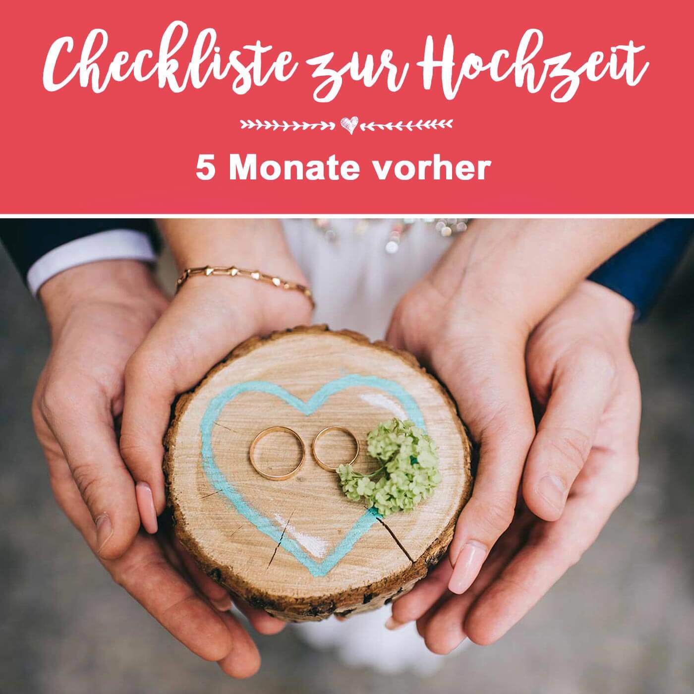 To-Do-Liste Hochzeit, 5 Monate