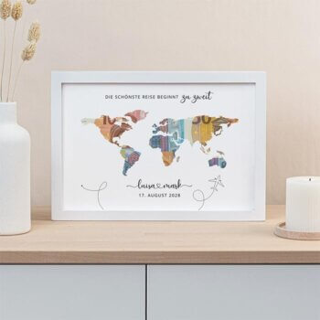 Weltkarte Geldgeschenk